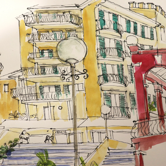 Architectural drawing Italian Forum Elinor Pickard